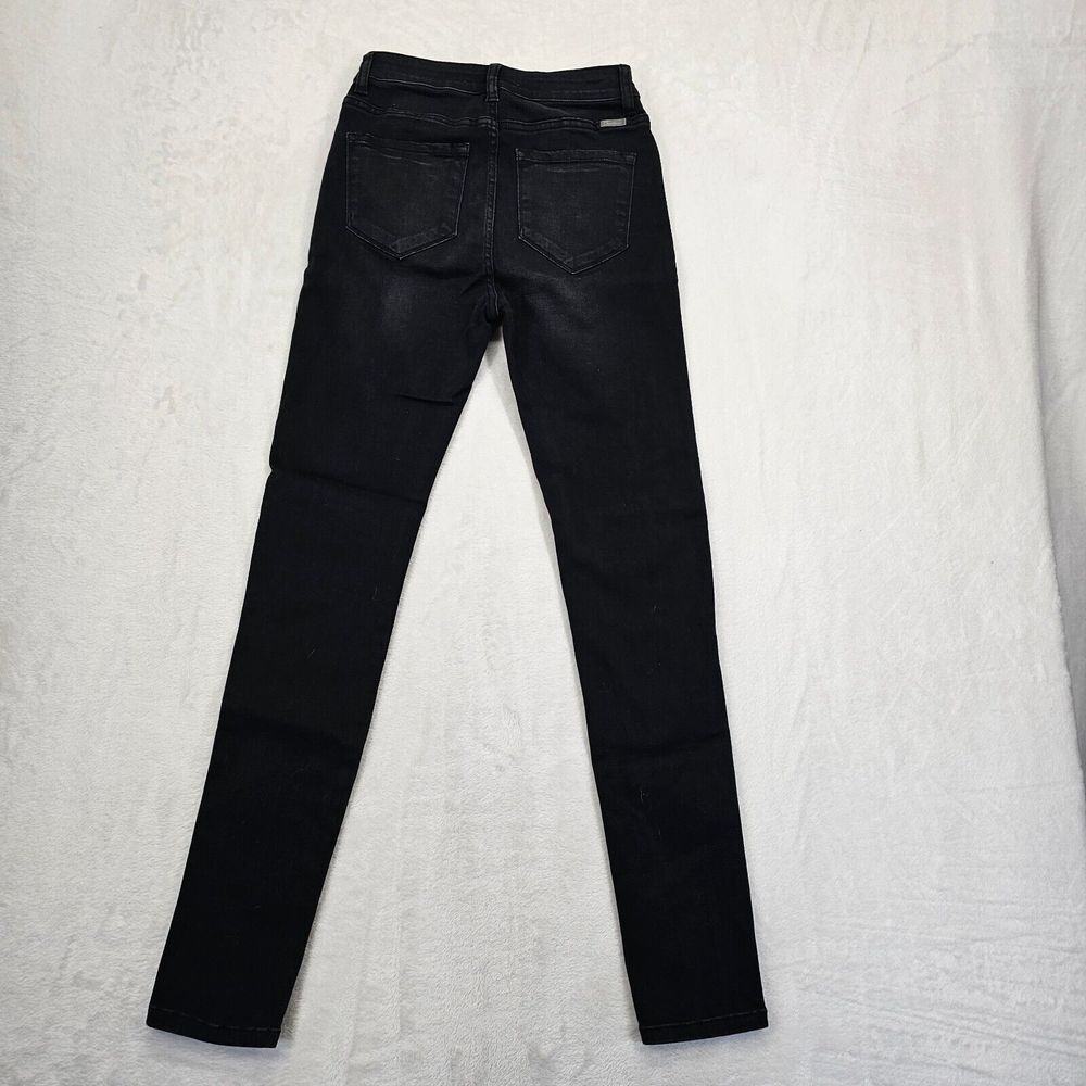KanCan Lyla High Rise Skinny Jeans Button Fly Black Size 5/26 Style# KC7113DG - Picture 2 of 13